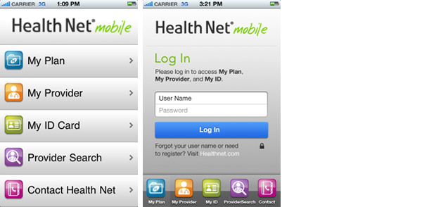 Log in to Health Net Mobile