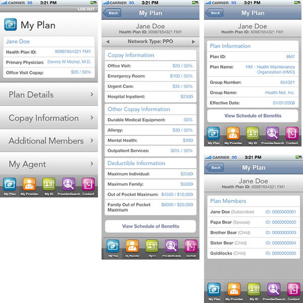 My Plan Details on Health Net Mobile