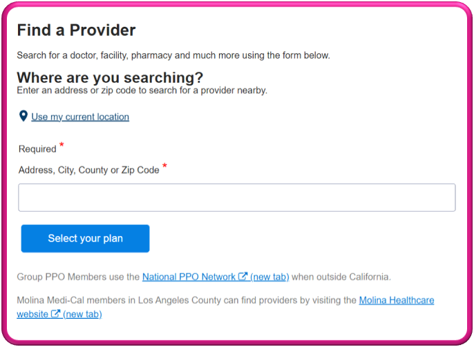 Find a Provider