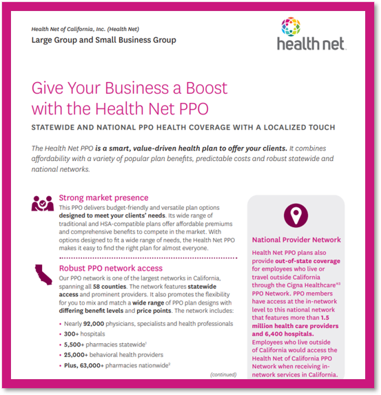 Health Net News PPO Boost article
